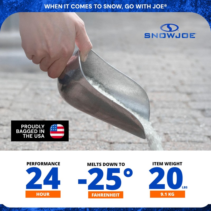 Snow Joe Snow & Ice Melter, Heat-Generating Pellets, Non-Staining Melt,
