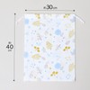 Astro Shoe Bag, White, Scandinavian Pattern, Non-woven Fabric, Drawstring Bag,