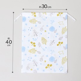 Astro Shoe Bag, White, Scandinavian Pattern, Non-woven Fabric, Drawstring Bag, Shoe Case, Drawstring Pouch, Shoe Storage Bag, Shoe Sack, 606-60 Slim