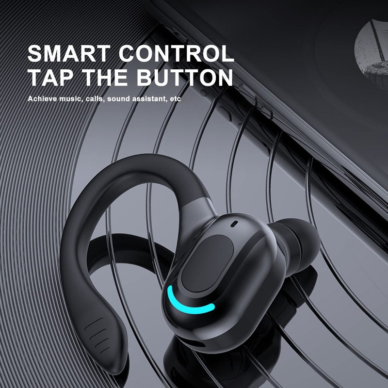 Single-Ear Bluetooth Headset, Wireless Waterproof IPX4 Earbuds, Support Calls, Wake-up