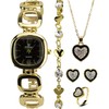 Gift Set Women's Watch Black - Jewelry Set- Necklace-Ring- Earrings