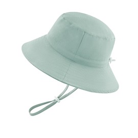 XIAOHAWANG Toddler Sun Hats UPF 50+ Baby Bucket Hat for Boys and Girls Kids Summer Beach Cap Adjustable(A-Grey,2-6 Years)