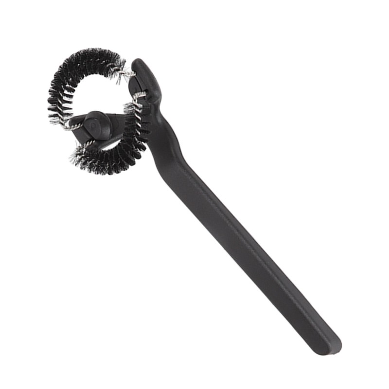 Grouphead Cleaning Brush Detachable Plastic Handle Nylon Bristle Round Coffee