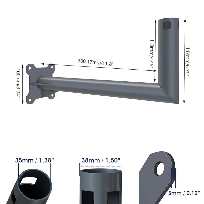 Starlink Extended Starlink Mounting Bracket Long-Arm Steel Starlink Wall &