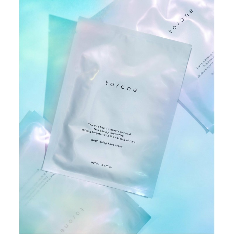 to/one Brightening Face Mask, 1 Pack, Vitamin C, CICA Formulation,