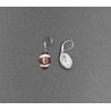 Rnivida Football Earring with Sterling Silver Lever back Rugby Ball