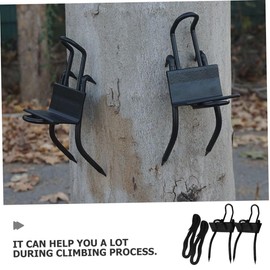 Kisangel 1 Set Tree Climbing Pole Climbing Spike Climbing Spikes for Tree Work Treestand Climbing Sticks Coconut Climbing Spikes Tree Pole Climbing Picking Fruit Spike Tools Steel