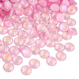 Blinginbox Flatback Rhinestones Round Gems, 288pcs Luminous Series Glass Stones Neon Gems Non Hotfix Crystal Rhinestones for Nail Charms Crafts Clothes Tumblers,Peach AB Luminous,SS30.
