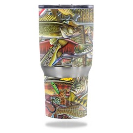MightySkins Skin Compatible with RTIC Tumbler 20 oz (2016) – Fish Puzzle | Protective, Durable, and Unique Vinyl Decal wrap Cover | Easy to Apply, Remove, and Change Styles | Made in The USA