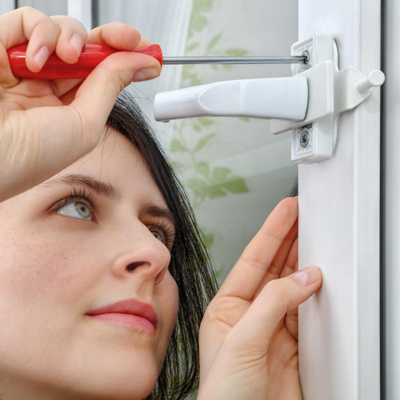 Anseom Pack of 2 Window Stoppers, Tilting Window Protection for