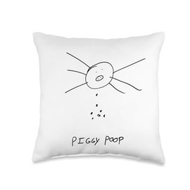 Piggy Poop: The Fart Room Legend Throw Pillow