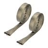 sourcing map 2 Pcs Heat Shield Sleeve, 0.4" ID 10 Feet Heat Sleeve Automotive Wire Heat Shield Fuel Line Heat Shield Sleeve Heat Sleeve Heat Wrap 800 Degree for Wires, Titanium Color