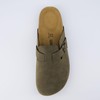 CUSHIONAIRE Men's Haze Cork Footbed Clog with +Comfort, Olive Nubuck