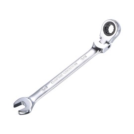 uxcell 3/8 Inch Flex-Head Ratcheting Combination Wrench SAE 72 Teeth 12 Point Ratchet Box Ended Spanner Tools, Cr-V