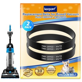 KEEPOW Replacement Belts for Bissell PowerSwift/Aeroswift/Powertrak Upright Vacuum Compatible with Models 1808, 18082, 25982, 2598, 2613, 2612, 1009, Replace Part 1600319&YMH28950, 2 Pack