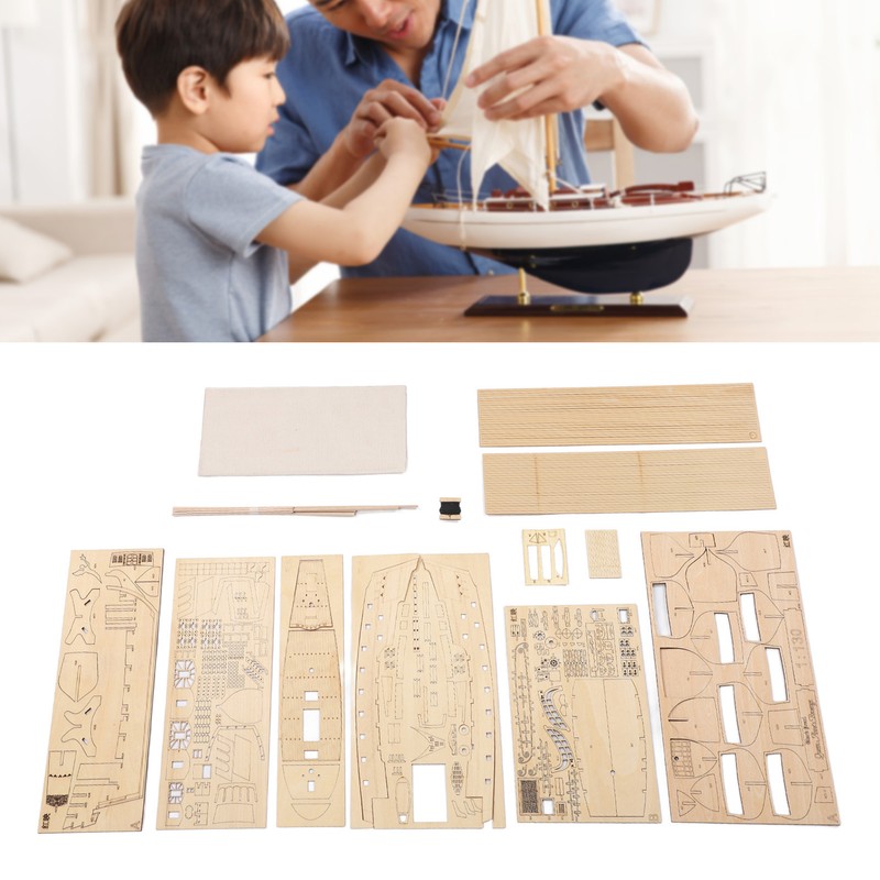 1: 130 Wooden Model Sailboat Kit for Adults Improve Hands