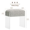 bitaycan Soft Fluffy Stool, Modern Acrylic Footstool with Upholstered Seat,