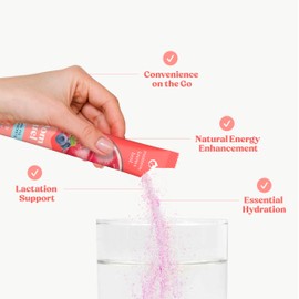 Mommy Knows Best Mom Fuel Electrolyte Drink Mix for Moms, Hydration Support - for Pregnancy, Prenatal, Electrolytes + Trace Minerals, Lactation Drink Mix Supplement (16 Count)