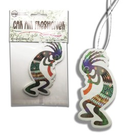Kokopelli Air Freshener for Car - Forest Cinnamon Scented - Automotive Accessory - Good Luck Charm Fertility God Souvenir Gift (Pack of 4)