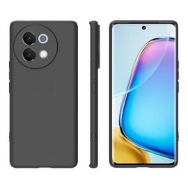 QWYJ Funda para Vivo V40 Lite 5G Case Protectora de TPU Suave Ultrafina Matte Minimalista Carcasa para Vivo V40 Lite 5G Funda Liso(Negro)