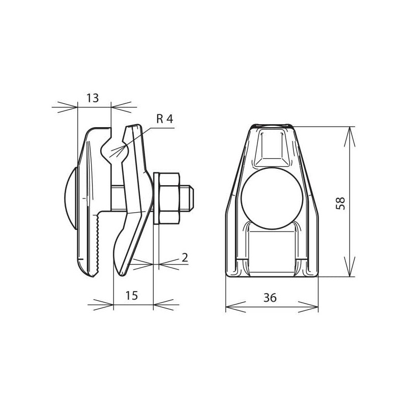 Dehn 371009 – Borna Longitudinal Sheet Metal Connection for RD