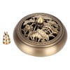 Brass Incense Burner Alloy Metal Stick with Lid Buddhist Supplies