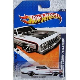 HOT WHEELS MUSCLE MANIA WHITE '69 FORD TORINO TALLADEGA 3/10