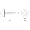 5.5mm x 63mm Silver Self-Drilling Roofing Screws Farmer Screws with