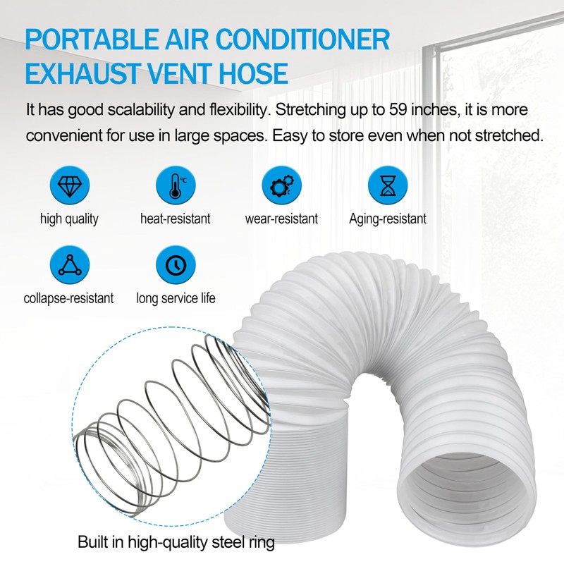 Stretchable Exhaust Hose 5.9 Inch for Portable AC