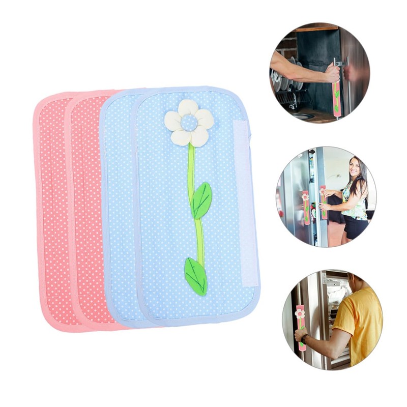 Tofficu 4pcs Kitchen Refrigerator Handle Covers Fridge Door Handle Cover