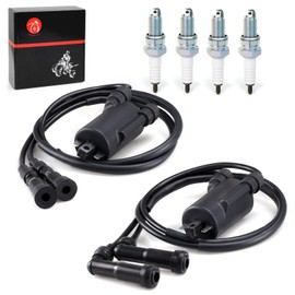 MOTO1988 Ignition Coil Pack & spark plug + Cap For HONDA CB650 79-82 CB650C 80-81 CB650SC 82-85 CB750K 79-82 CB750L 79 CB750C 80-82 CB750F 79-82 CB750SC 82-83 CB900C 80-82 CB900F 81-82