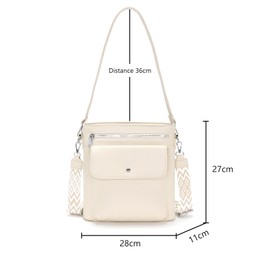 YISUOHOOM Women's Shoulder Bag, Medium Handbag, Women's Crossbody Bag, beige
