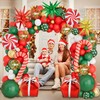 Christmas Balloons Garland Arch Kit, Red Green White Gold with