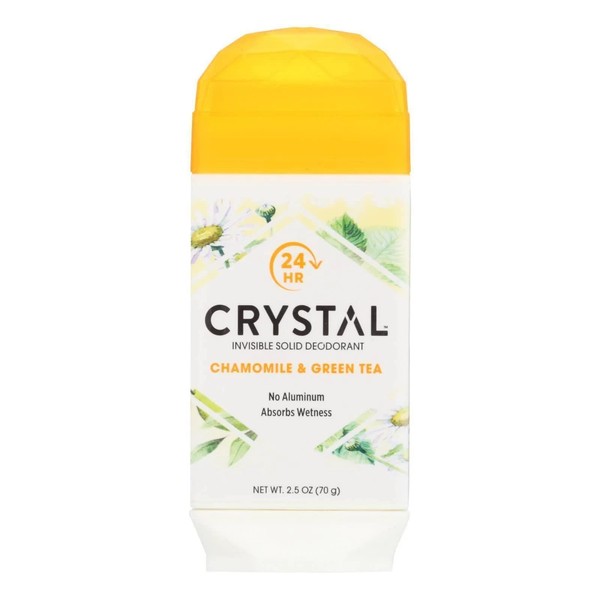 Crystal Invisible Solid Deodorant- Body Deodorant, Chamomile and Green Tea, 2.5 Ounce