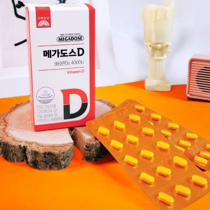 Korea Eundan Megadose D Vitamin D3 4000IU 120 tablets x
