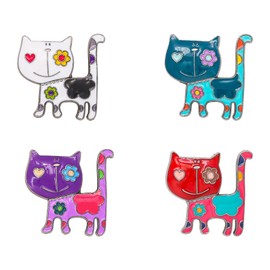 Vancy Utopia 4PCS Cartoon Brooch Pins for Women Gift Enamel Backpack Decoration Gifts