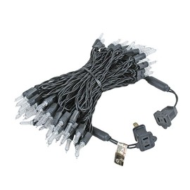 Novelty Lights 70 Light T5 LED Christmas Mini Light Set, Outdoor Lighting Party Patio String Lights, Warm White, Black Wire, 35 Feet