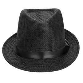 Men Women Straw Fedora Trilby Hat Straw Sun Hat Panama Hat Summer Travel Beach Sun Hat Straw Fedora Hat Short Brim Jazz Cap Roll Up Cowboy Hat Cowgirl Hat Foldable Sun Protection Hat With Leather Band