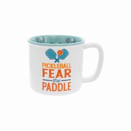 Pavilion Gift Company – Pickleball Fear The Paddle – 18 oz Tea Cup Mug Sport Funny Novelty Gift