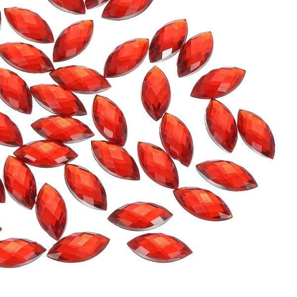 PATIKIL Marquise Gems, 40 Pcs 15x7mm Acrylic Rhinestones Flat Back