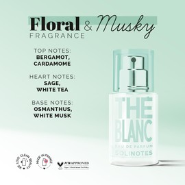 SOLINOTES White Tea Perfume for Women - Eau De Parfum | Delicate Floral and Soothing Scent - Made in France - Vegan - 0.5 fl.oz