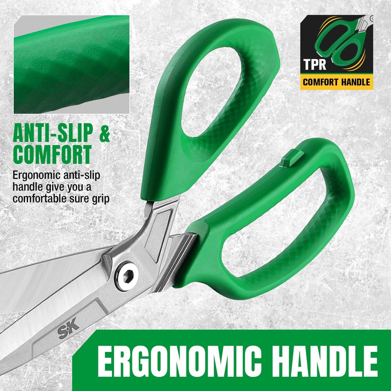 SK 10" Heavy Duty Scissors, All Purpose Shears, Premium CR-V