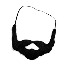 Harilla Fake Short Beard Morpus Dress Performance Moustache for Holiday Stage Performance - Black