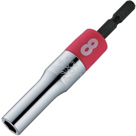 Top Industry (TOP) Alpha Socket for Electric Drills, 0.3 inch (8 mm), 18 V, Hexagonal Axis Reinforced Type, Size Coding, Alpha Series, Tsubamesanjo, Made in Japan
