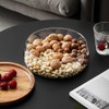 Ytzada Glass Candy and Nuts Serving Container with Wooden Lid,