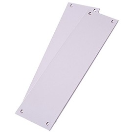 Plain Satin Aluminium Door Finger Push Plate 30cm x 7.5cm (Pack of 2)