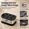 6-Egg Electric Egg Cooker, Stainless Steel Body, Auto Heat Shut-Off