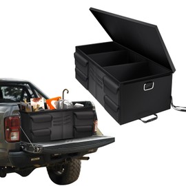 Mixsuper Truck Bed Organizer Fits Any Truck Size, Heavy Duty Truck Bed Storage With Straps For Groceries, Adjustable Trunk Organizer For Suv For Pickup, Convenient Accessories For Installation