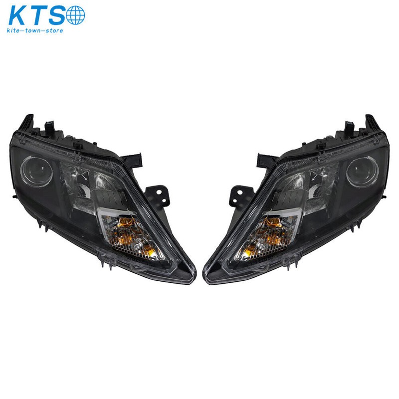 SEBLAFF Fit For 2010-2012 Ford Fusion Black Halogen Headlights Headlamps
