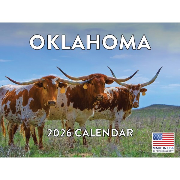 Oklahoma Calendar 2026 Monthly Wall Calender 12 Month | American
